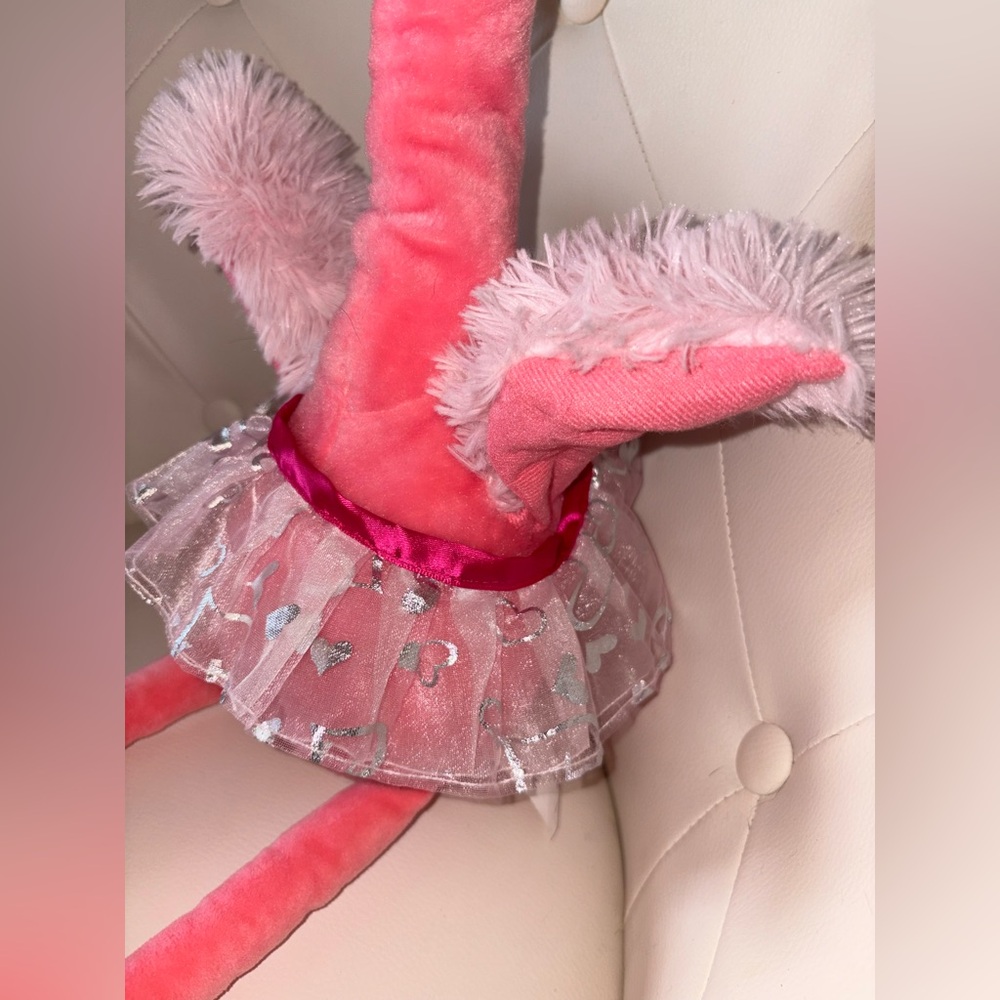 Pink Flamingo Dancing Plush Toy with Tutu Watch Video - Picture 4 of 16